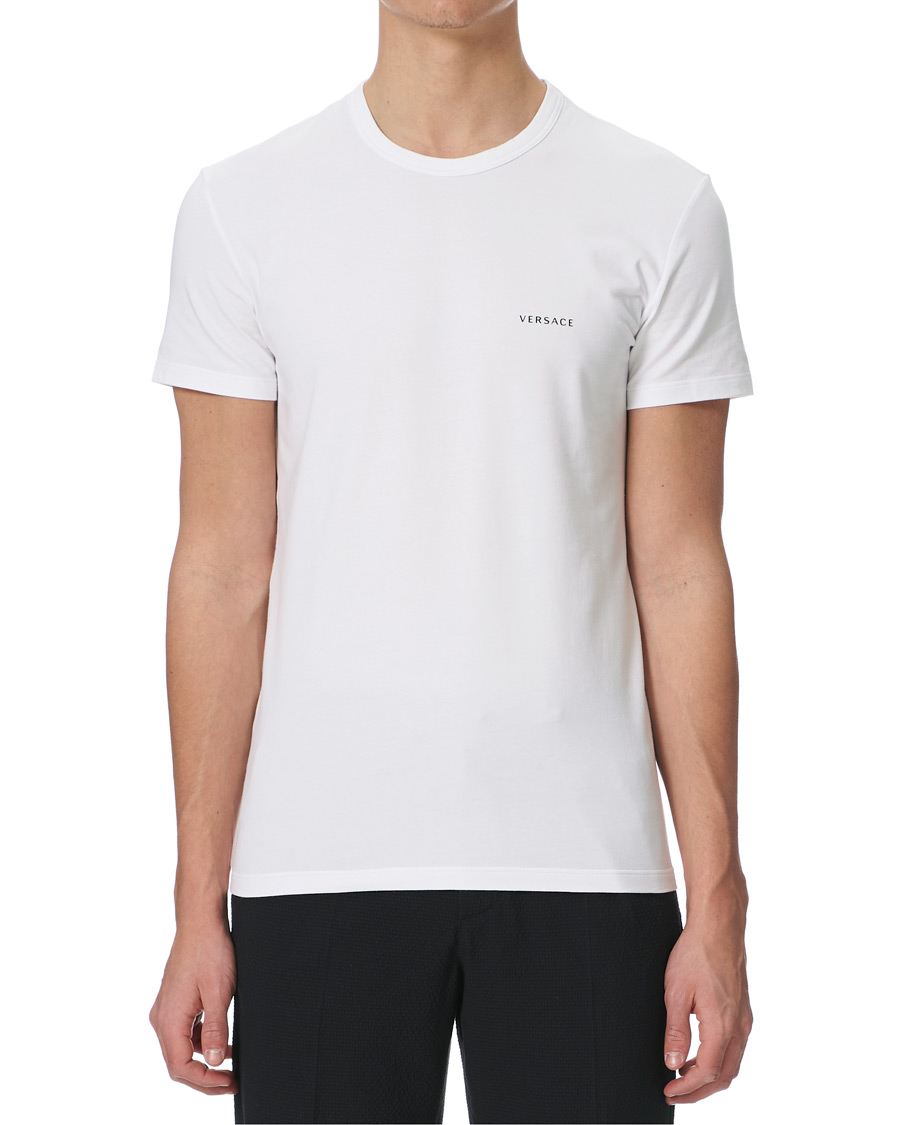 Men | Short Sleeve T-shirts | Versace | Logo Tee White