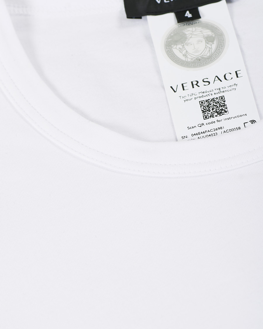 Men | T-Shirts | Versace | Logo Tee White