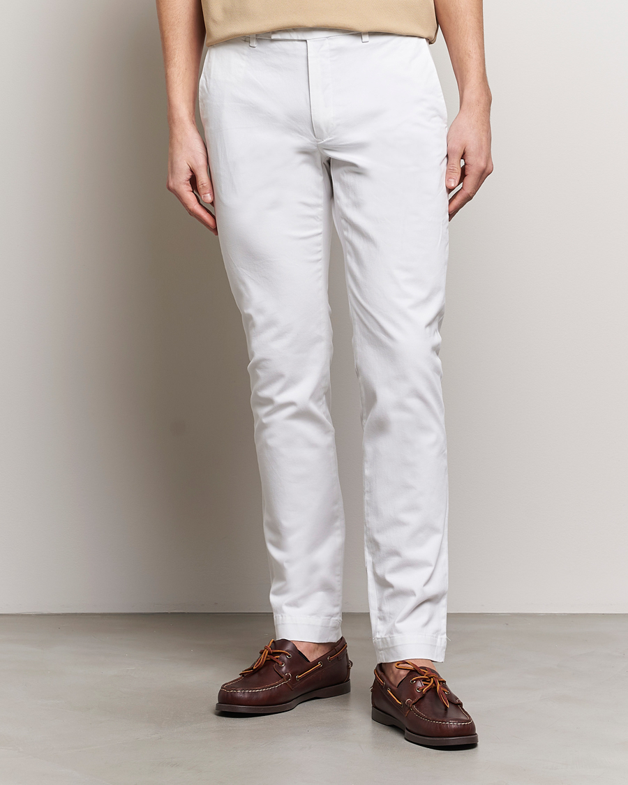 Men | Trousers | Polo Ralph Lauren | Slim Fit Stretch Chinos White