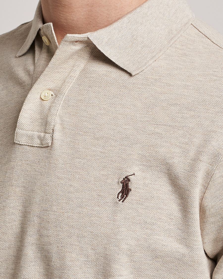 Men | Polo Shirts | Polo Ralph Lauren | Custom Slim Fit Polo Expedition Dune Heather