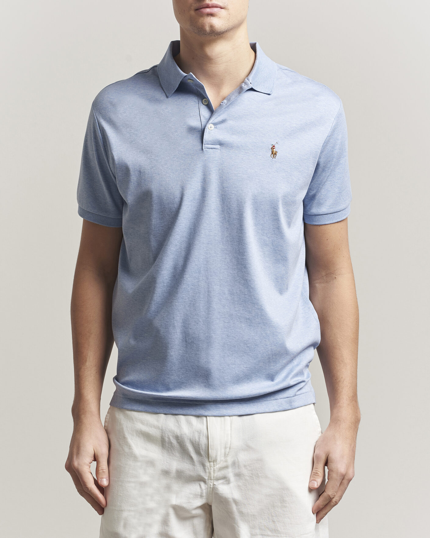 Polo Ralph Lauren Luxury Pima Cotton Polo Jamaica Heather at