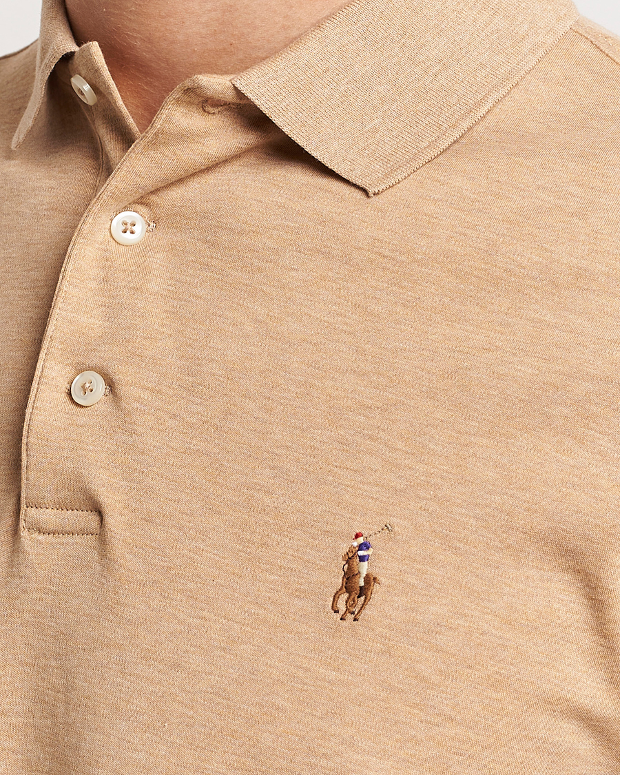 Men | Polo Shirts | Polo Ralph Lauren | Luxury Pima Cotton Polo Camel Heather