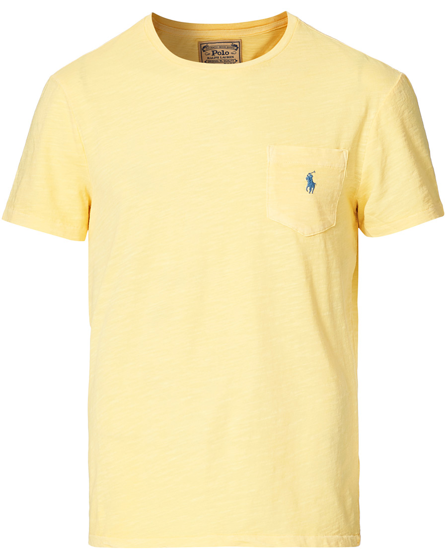 Men | T-Shirts | Polo Ralph Lauren | Washed Crew Neck Pocket Tee Empire Yellow