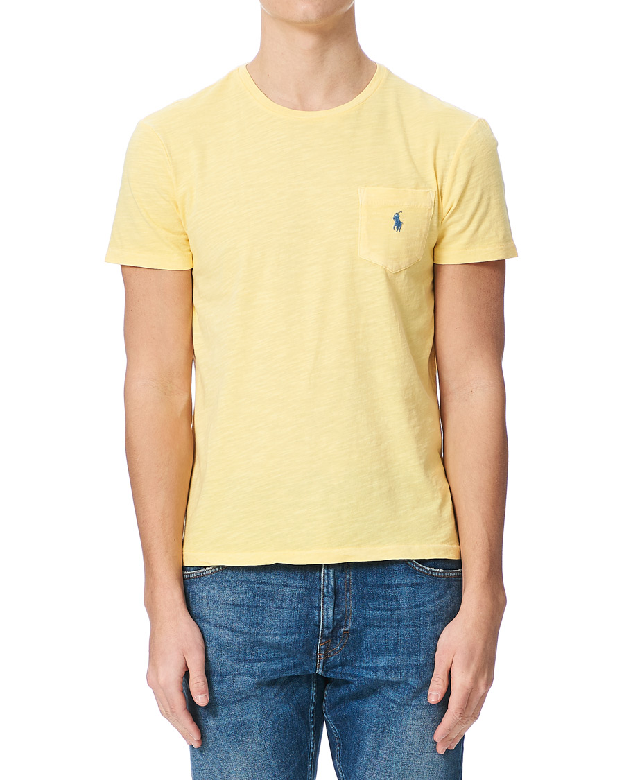 Men | T-Shirts | Polo Ralph Lauren | Washed Crew Neck Pocket Tee Empire Yellow