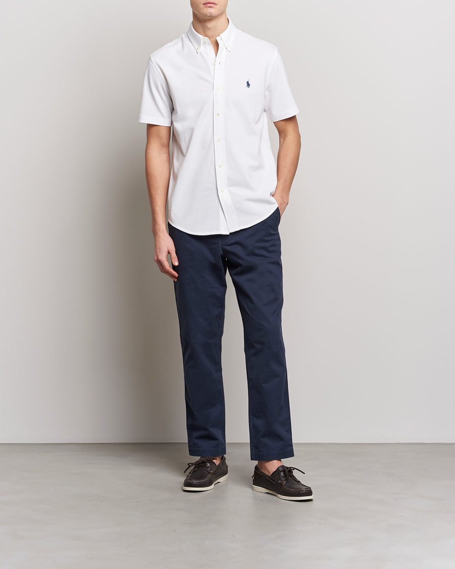 Men | Shirts | Polo Ralph Lauren | Featherweight Mesh Short Sleeve Shirt White