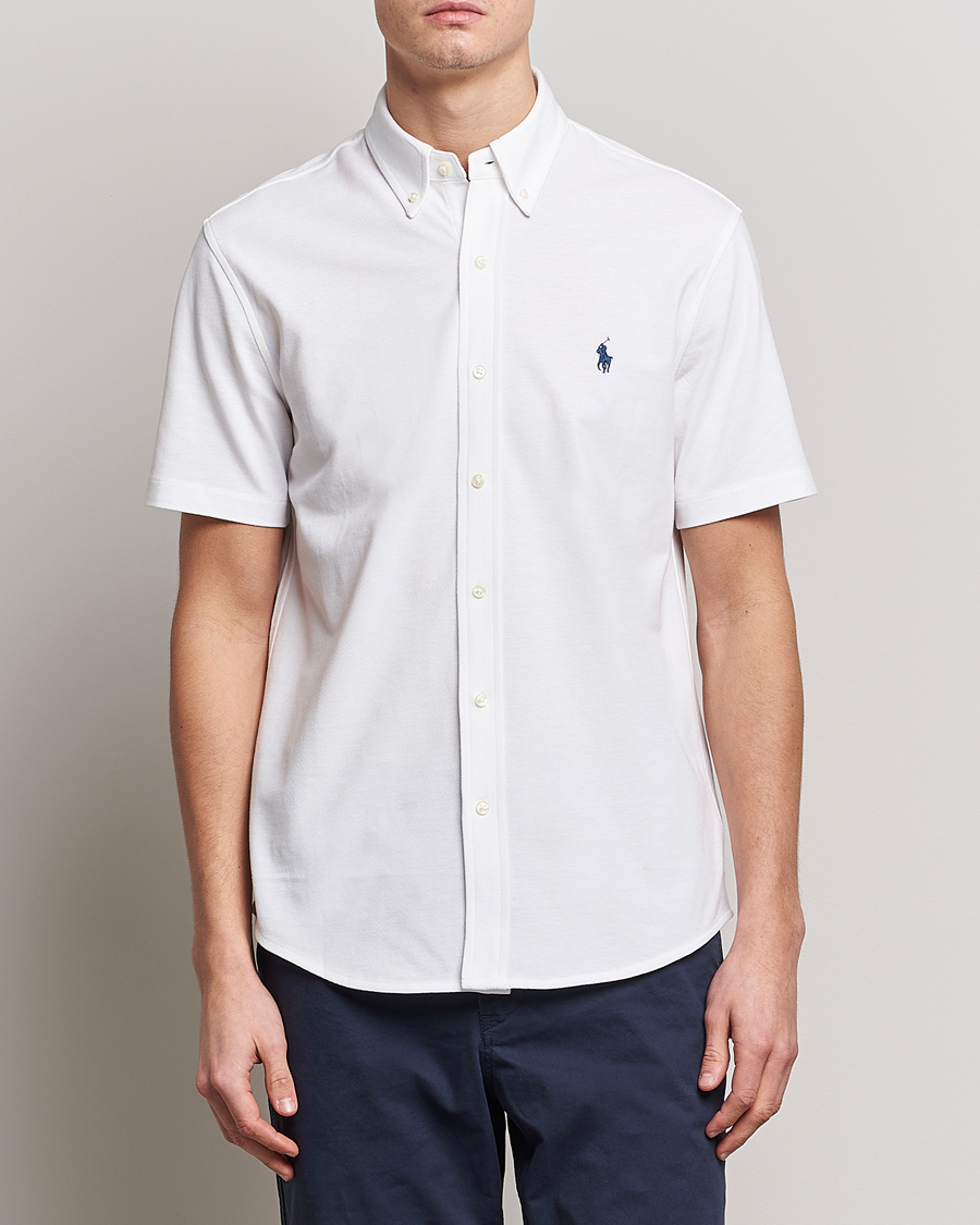 Men | Shirts | Polo Ralph Lauren | Featherweight Mesh Short Sleeve Shirt White