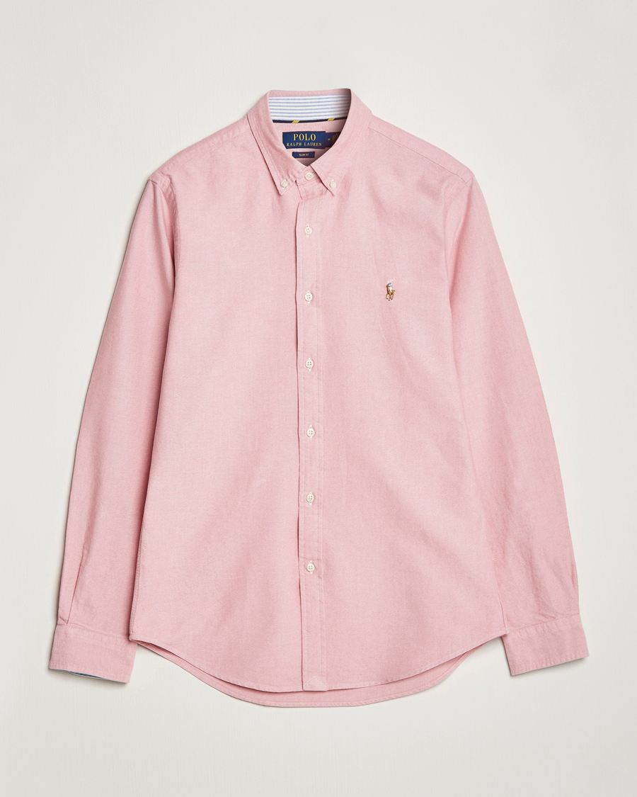 Men |  | Polo Ralph Lauren | Slim Fit Oxford Button Down Shirt Sunrise Red