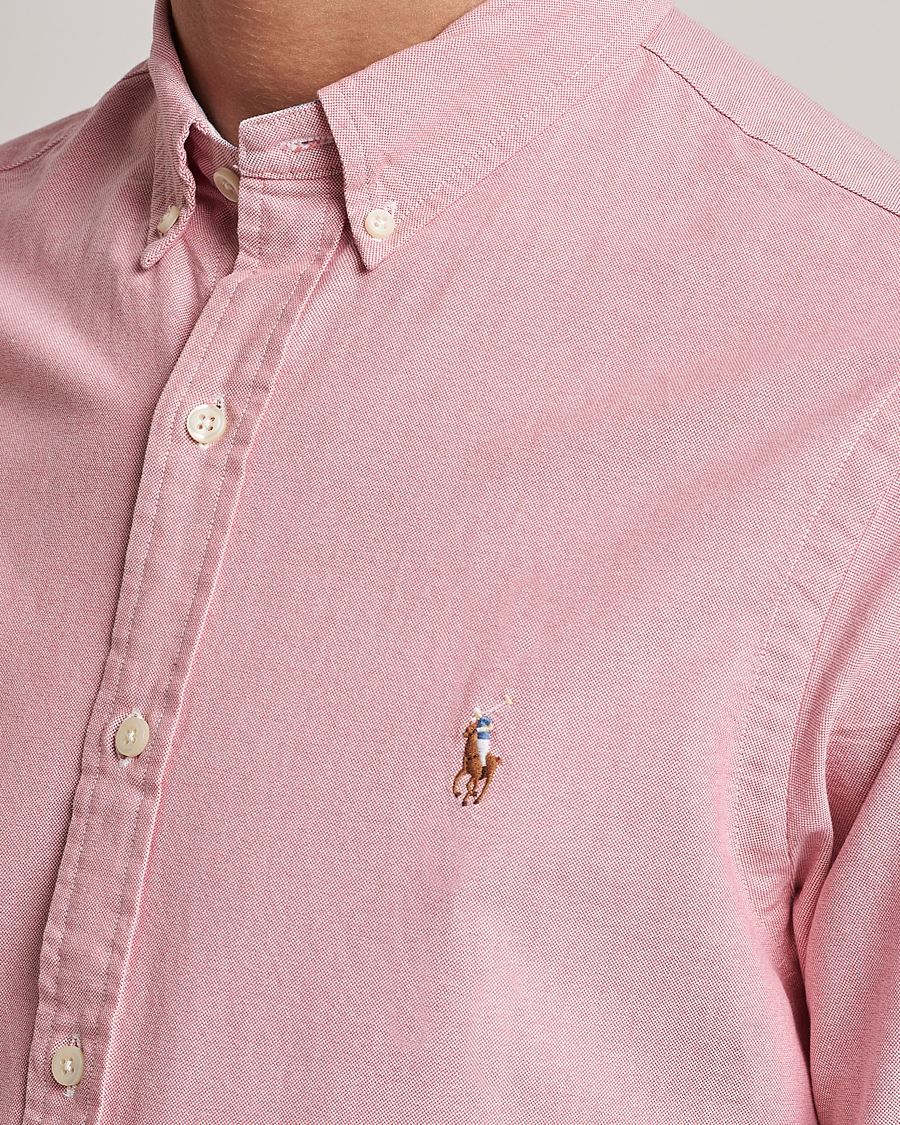 Men | Shirts | Polo Ralph Lauren | Slim Fit Oxford Button Down Shirt Sunrise Red