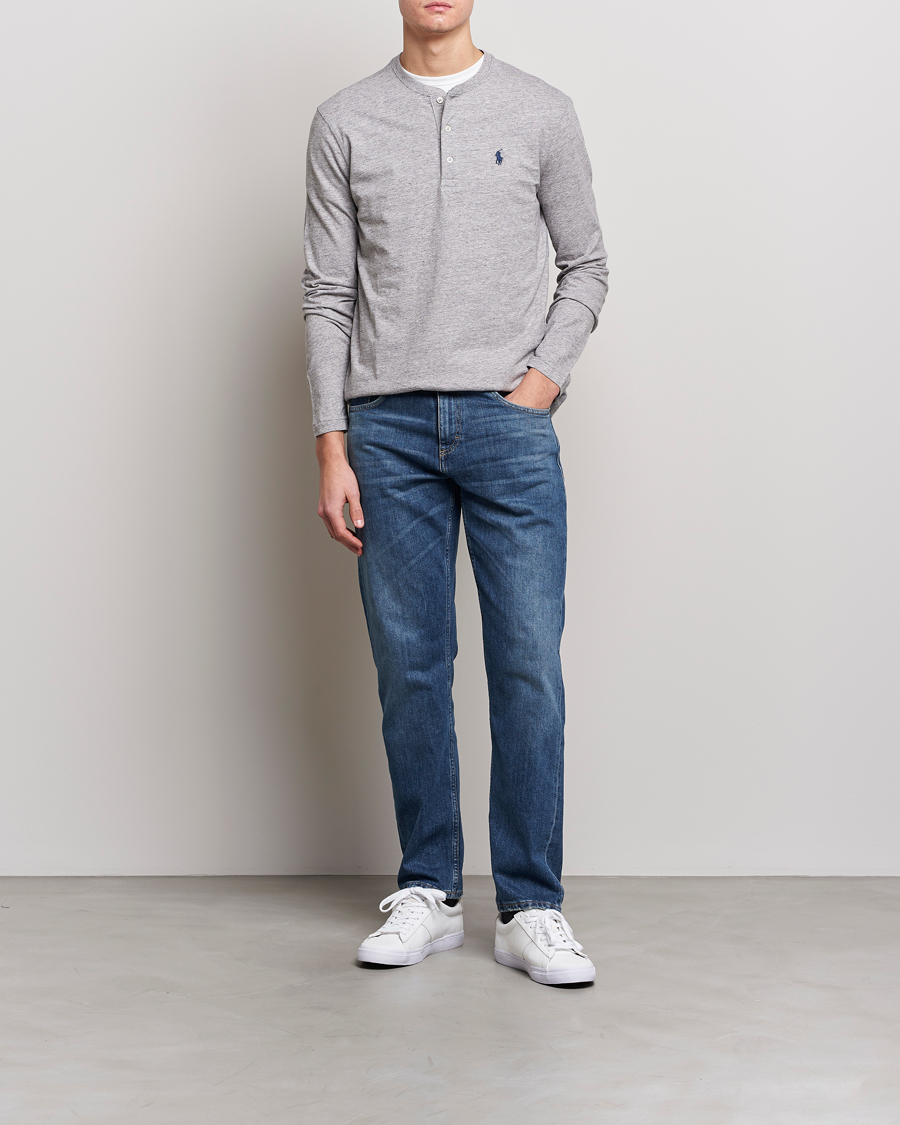Men | Sweaters & Knitwear | Polo Ralph Lauren | Slub Jersey Henley Dark Vintage Heather