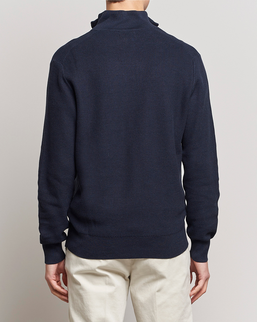 Men | Sweaters & Knitwear | Polo Ralph Lauren | Textured Half-Zip Navy Heather