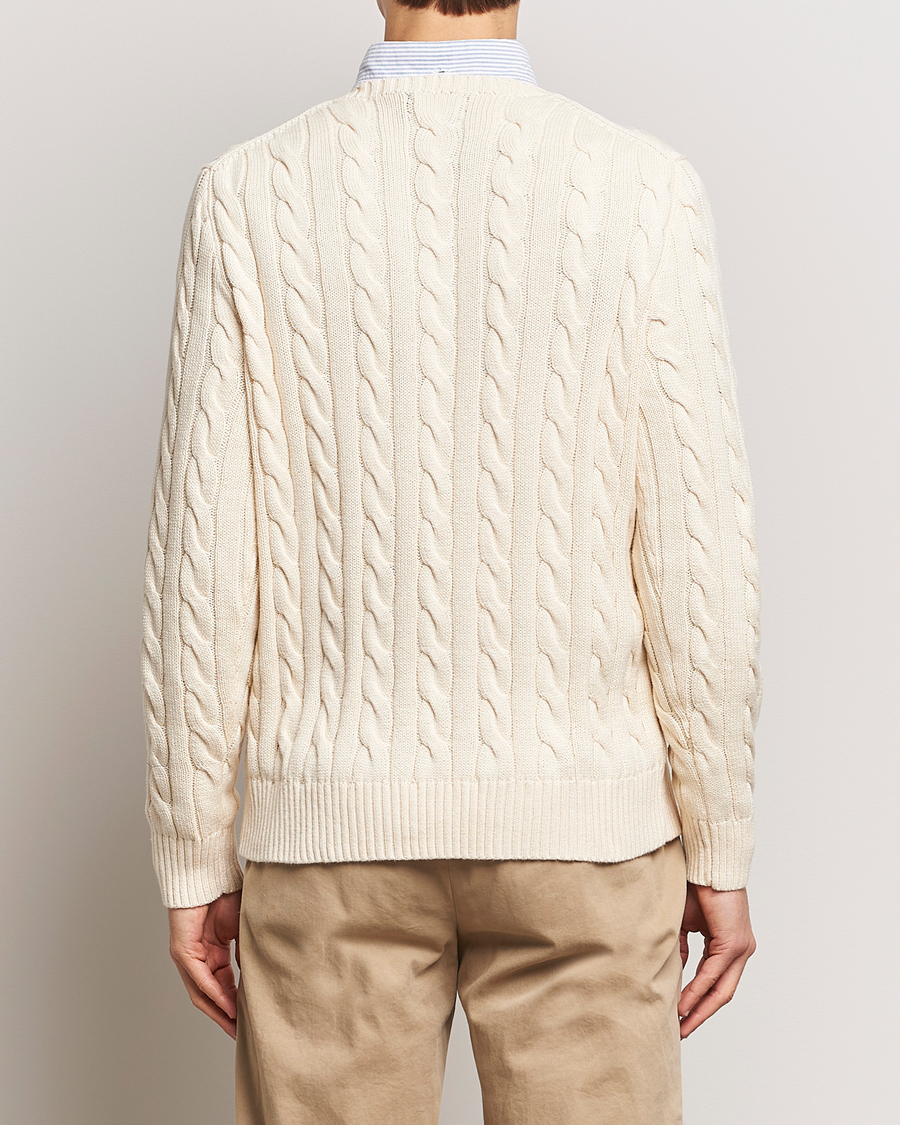 Men | Sweaters & Knitwear | Polo Ralph Lauren | Cotton Cable Pullover Andover Cream