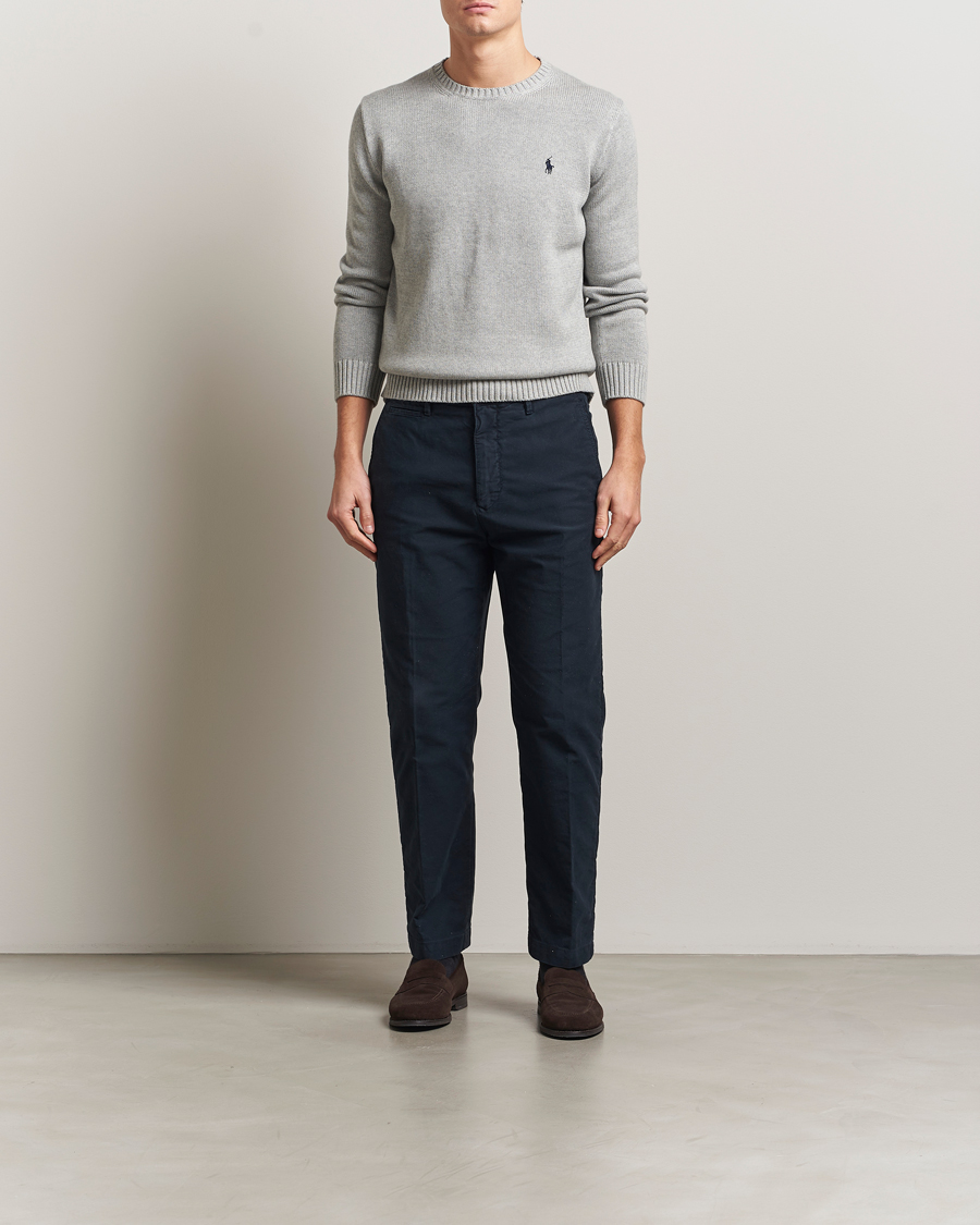 Men | Sweaters & Knitwear | Polo Ralph Lauren | Cotton Crew Neck Sweater Andover Heather