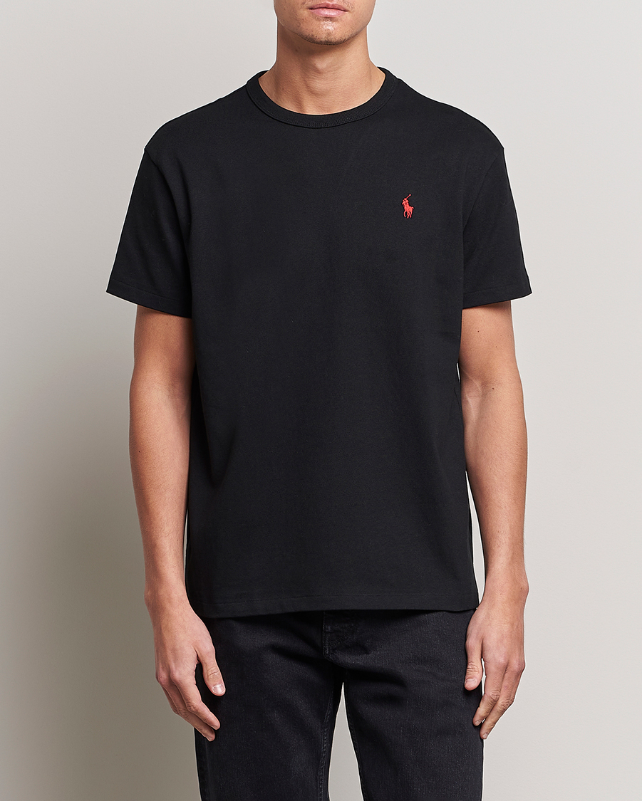 Herre | T-Shirts | Polo Ralph Lauren | Heavyweight Crew Neck T-Shirt Black