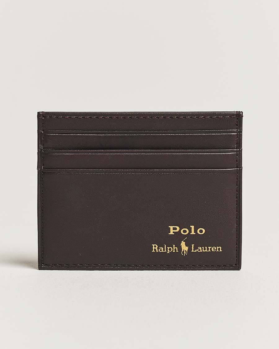 Men | Wallets | Polo Ralph Lauren | Leather Credit Card Holder Brown