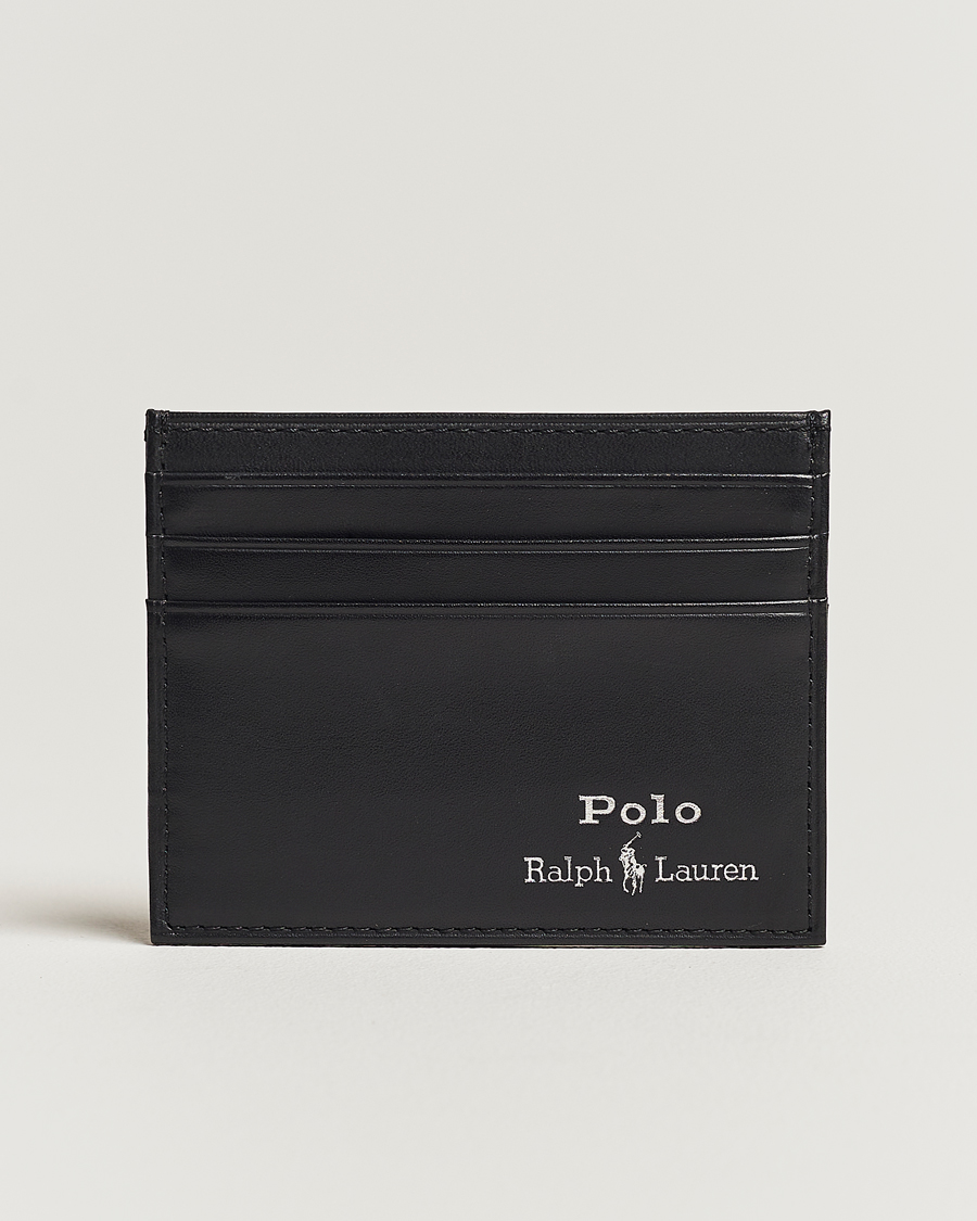 Men | Wallets | Polo Ralph Lauren | Leather Credit Card Holder Black