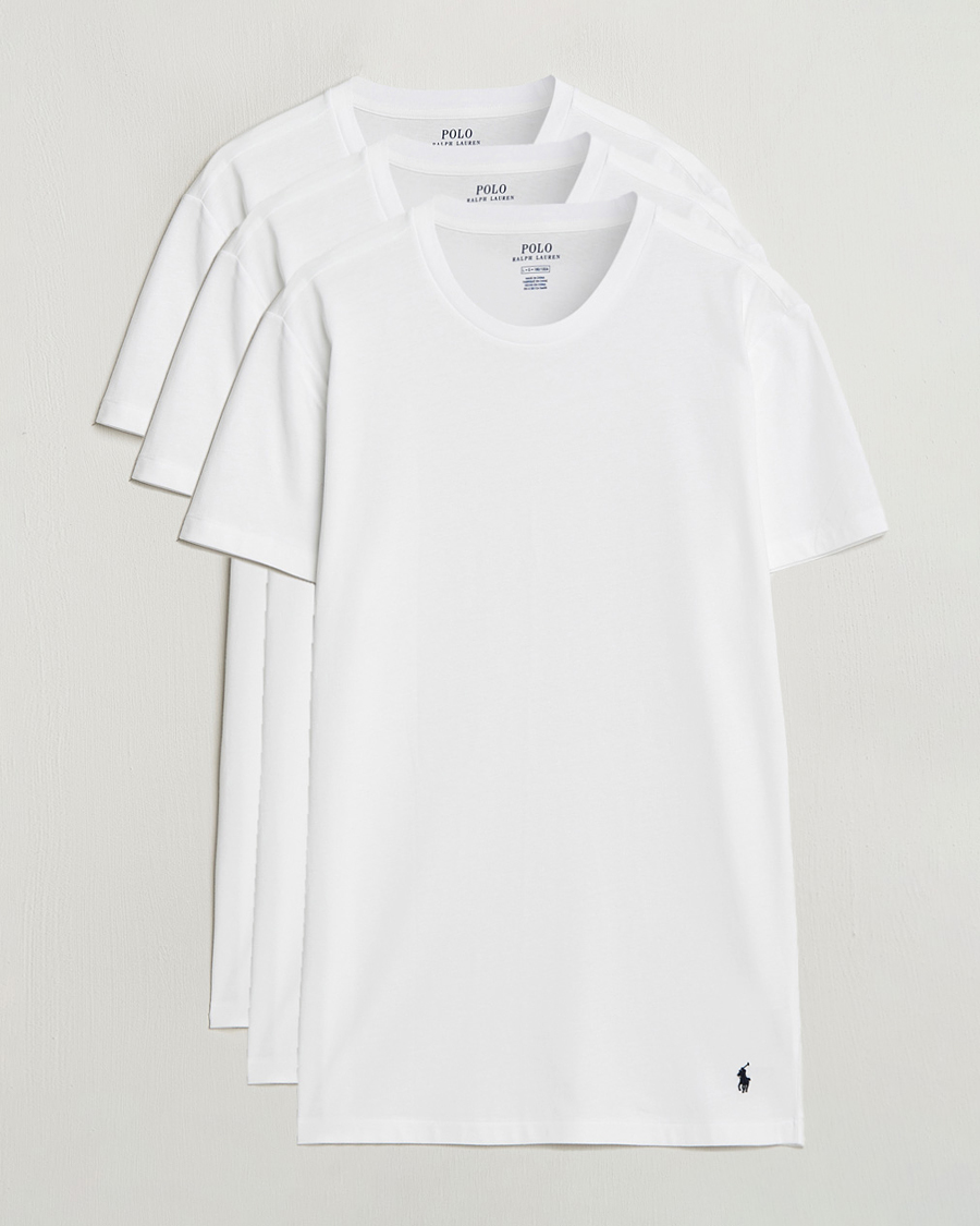Men | T-Shirts | Polo Ralph Lauren | 3-Pack Crew Neck T-Shirt White
