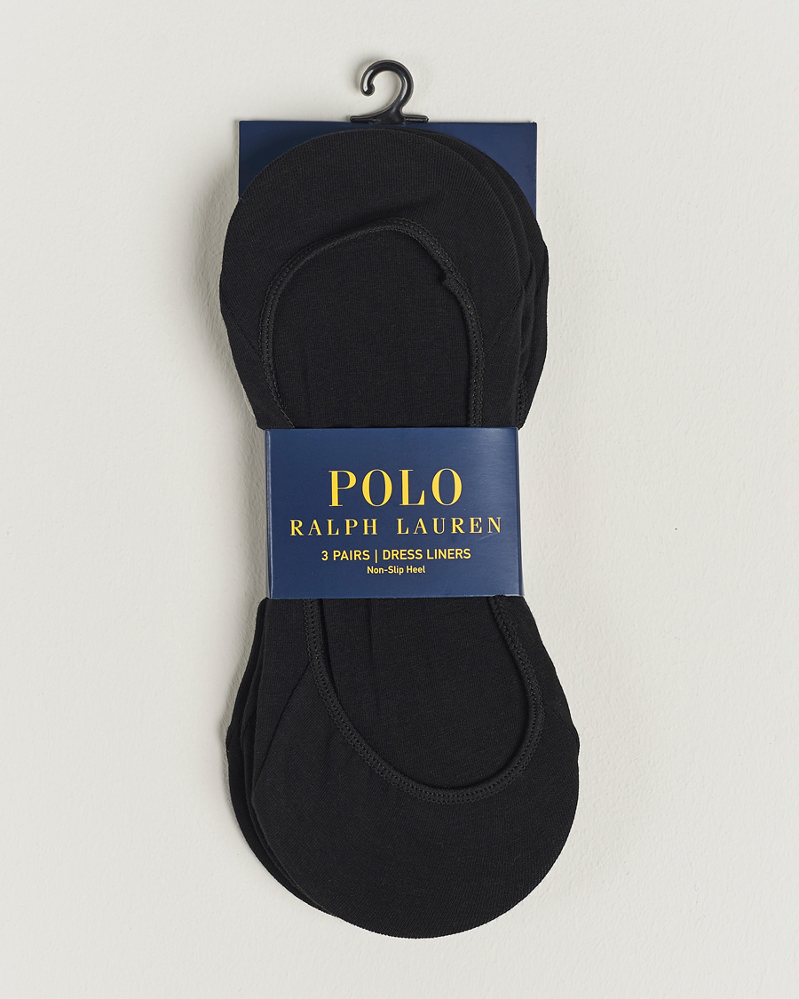 Polo Ralph Lauren 3-Pack No Show Socks Black at CareOfCarl.com Polo Ralph Lauren 3-Pack No Show Socks Black at CareOfCarl.com