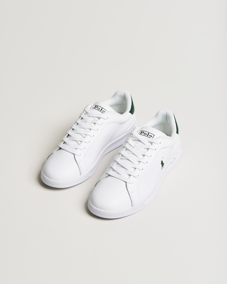 Men | White Sneakers | Polo Ralph Lauren | Heritage Court Sneaker White/College Green