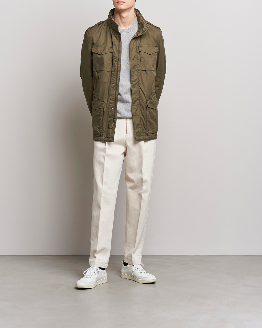 Men | Coats & Jackets | Herno | Cotton Field Jacket Army Green