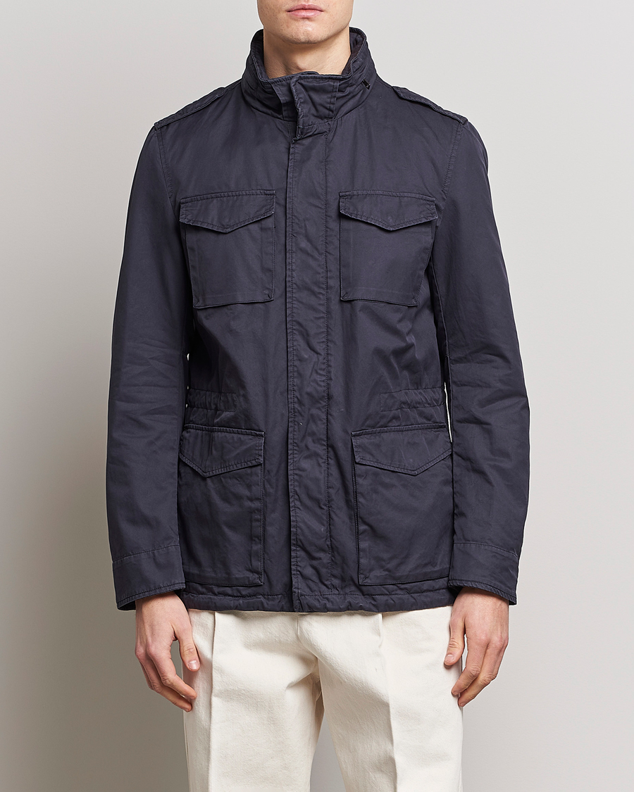 Men | Herno | Herno | Cotton Field Jacket Navy