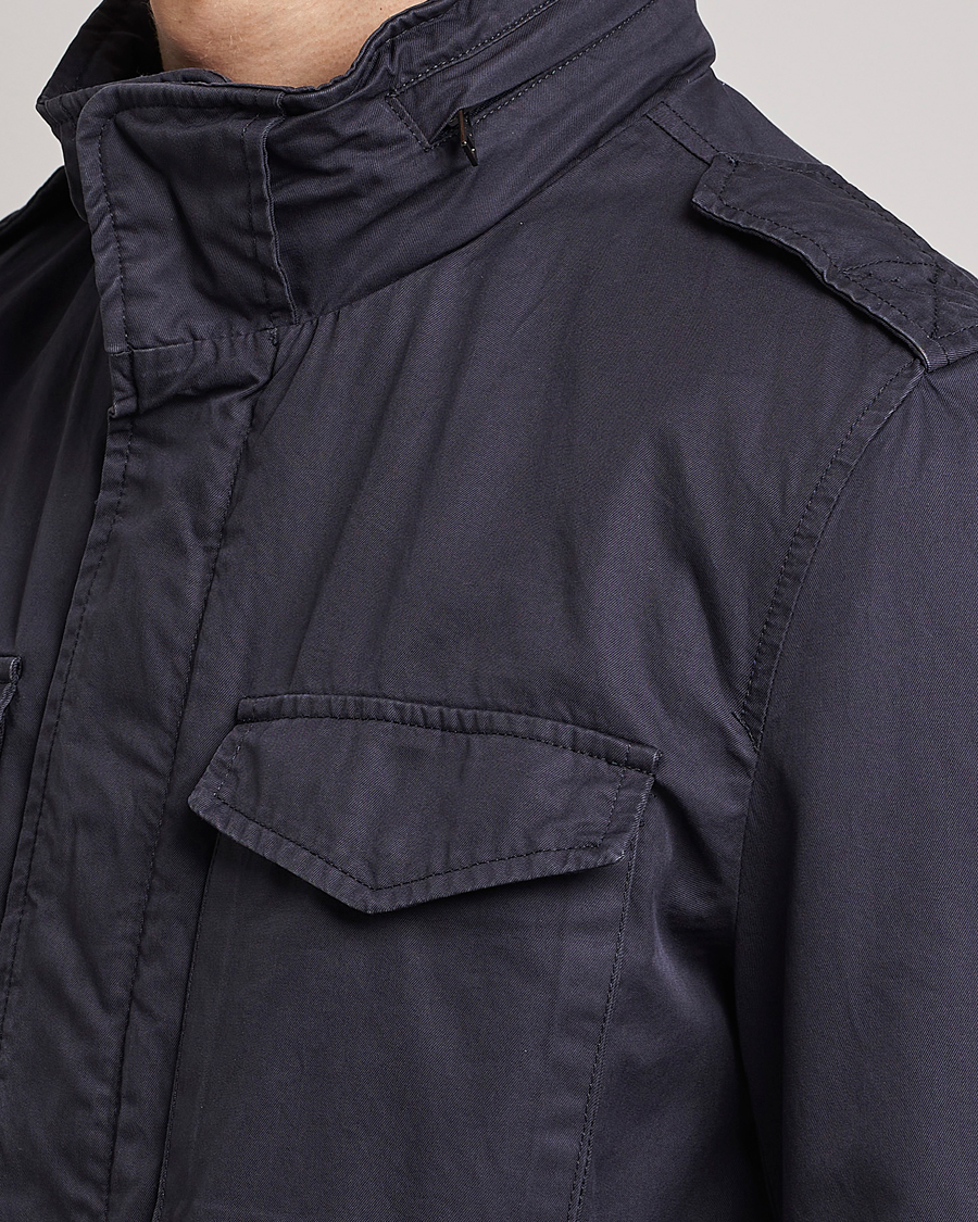 Men | Coats & Jackets | Herno | Cotton Field Jacket Navy