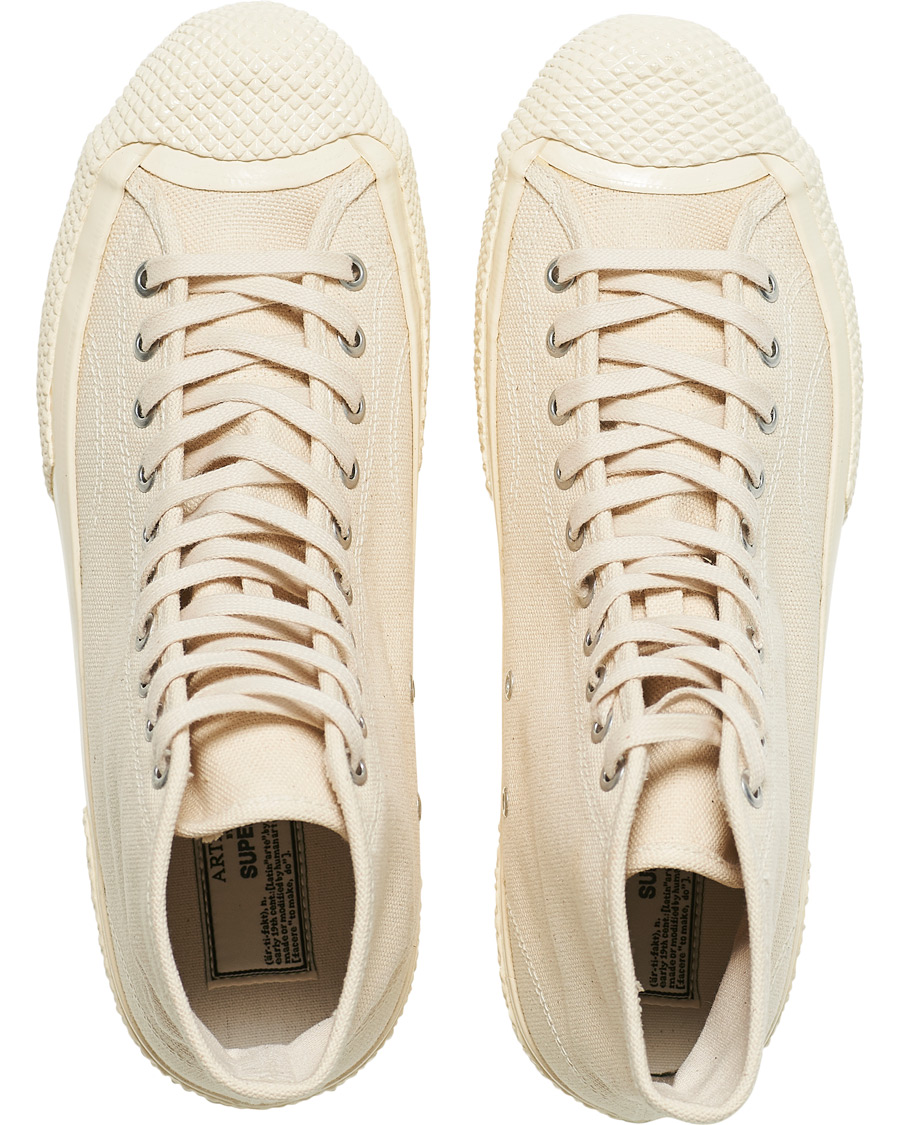 Men | Superga Artifact MS Japanese Canvas High Sneaker White Mastice | Superga | Artifact MS Japanese Canvas High Sneaker White Mastice