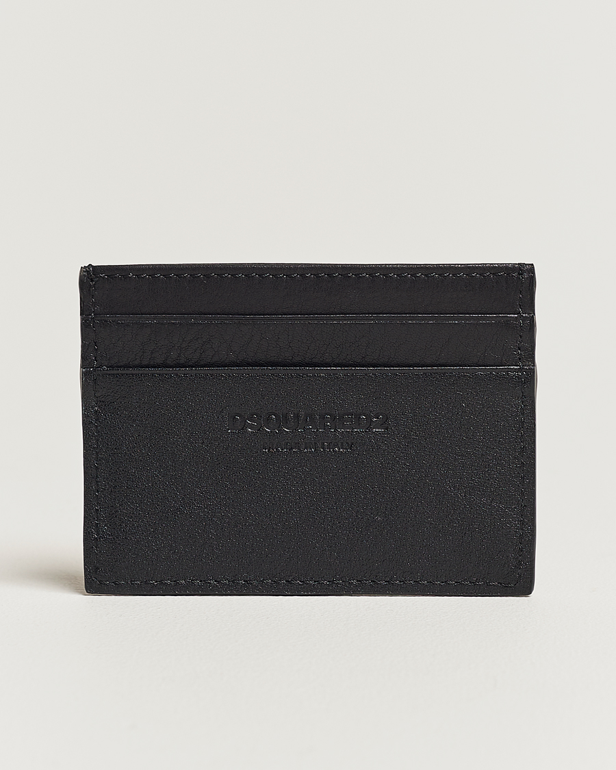 Men | Wallets | Dsquared2 | Icon Leather Card Holder Black