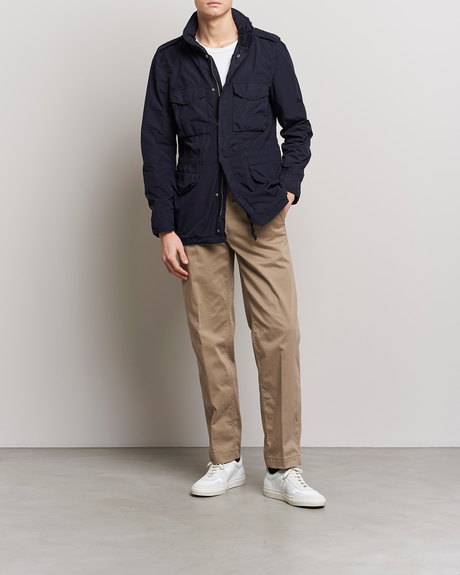 Men | Coats & Jackets | Aspesi | Giubotto Garment Dyed Field Jacket Navy