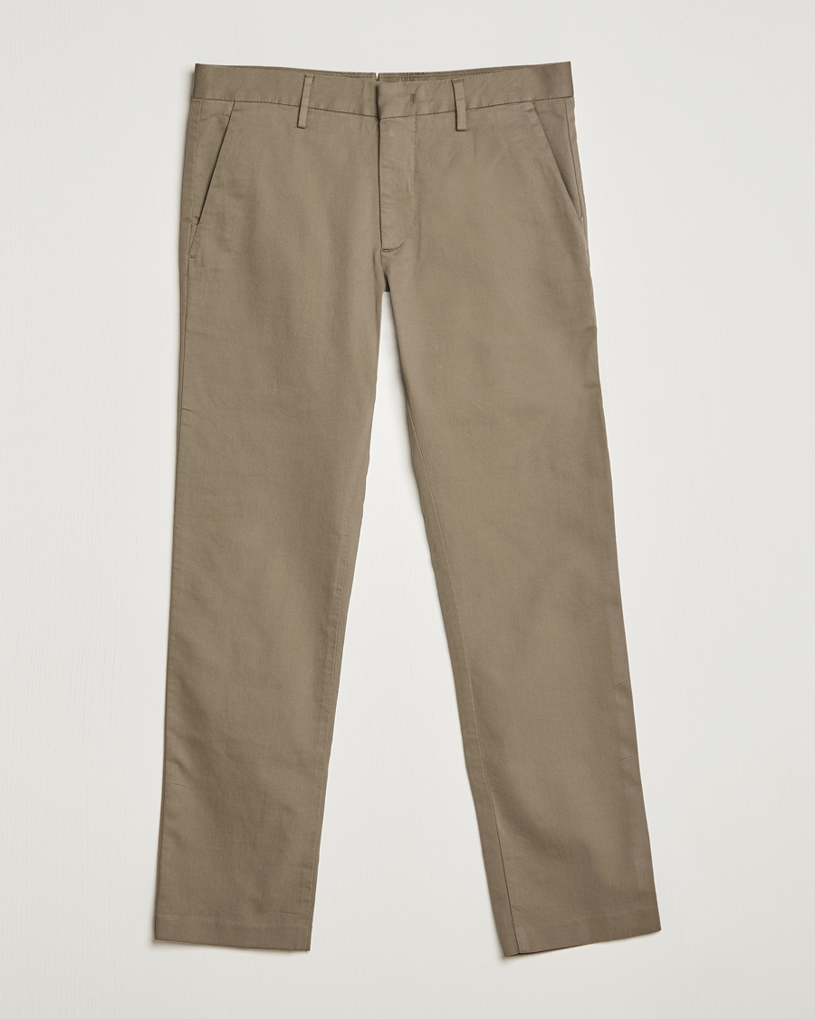 Men | Trousers | NN07 | Theo Regular Fit Stretch Chinos Green Stone