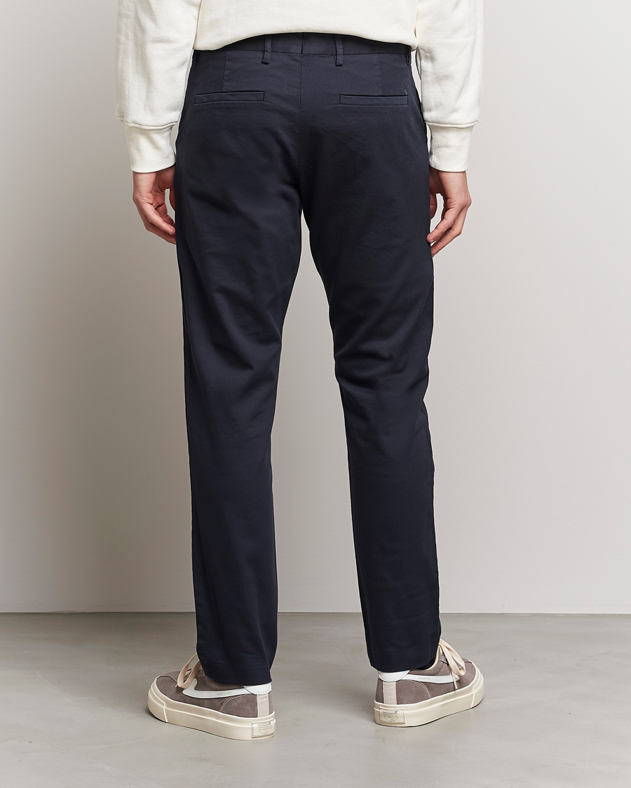 Men | Trousers | NN07 | Theo Regular Fit Stretch Chinos Navy Blue