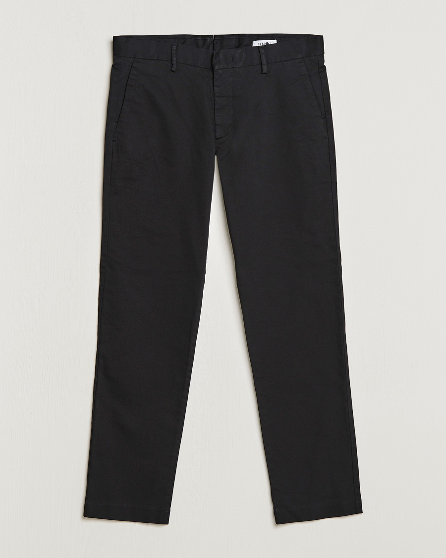 Men | Trousers | NN07 | Theo Regular Fit Stretch Chinos Black