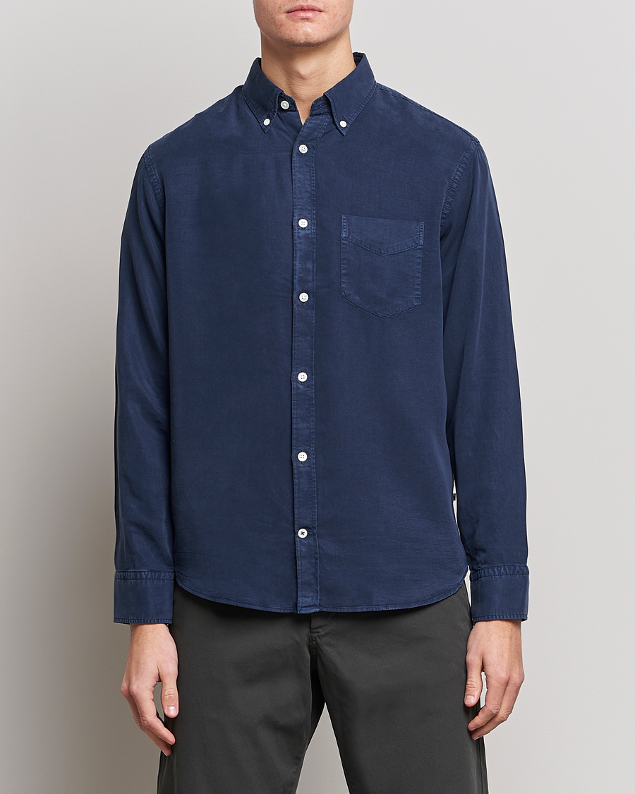 Men | Shirts | NN07 | LevonTencel Shirt Blue
