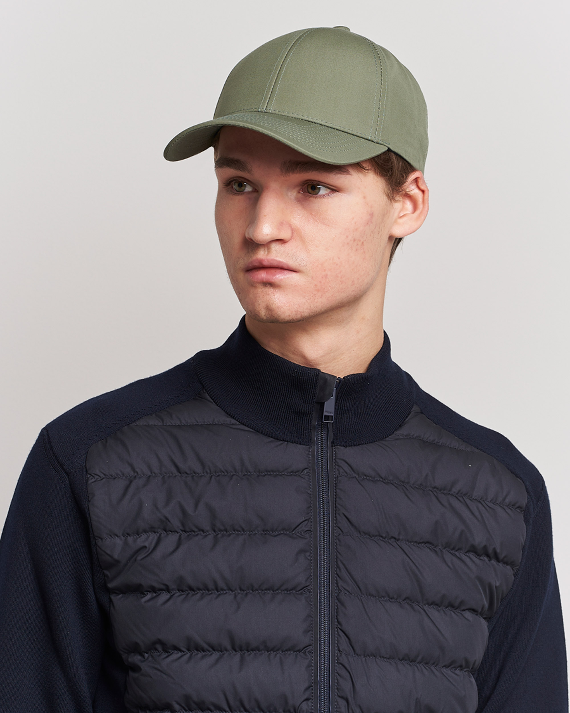 Men | Hats & Caps | Varsity Headwear | Cotton Baseball Cap Sage Green