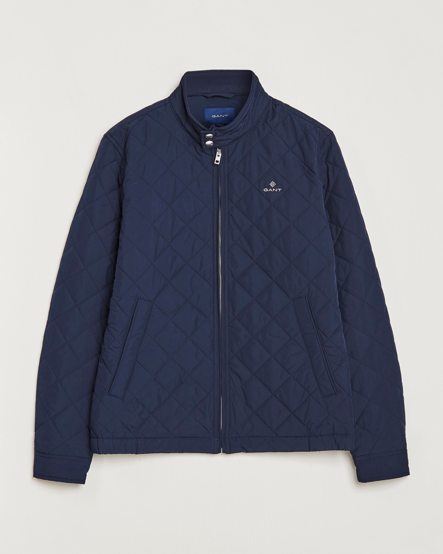 Men | Quilted Jackets | GANT | The Quilted Windcheater Evening Blue