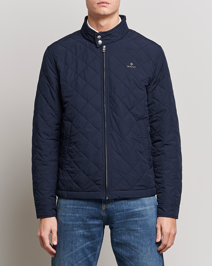 Men | Quilted Jackets | GANT | The Quilted Windcheater Evening Blue