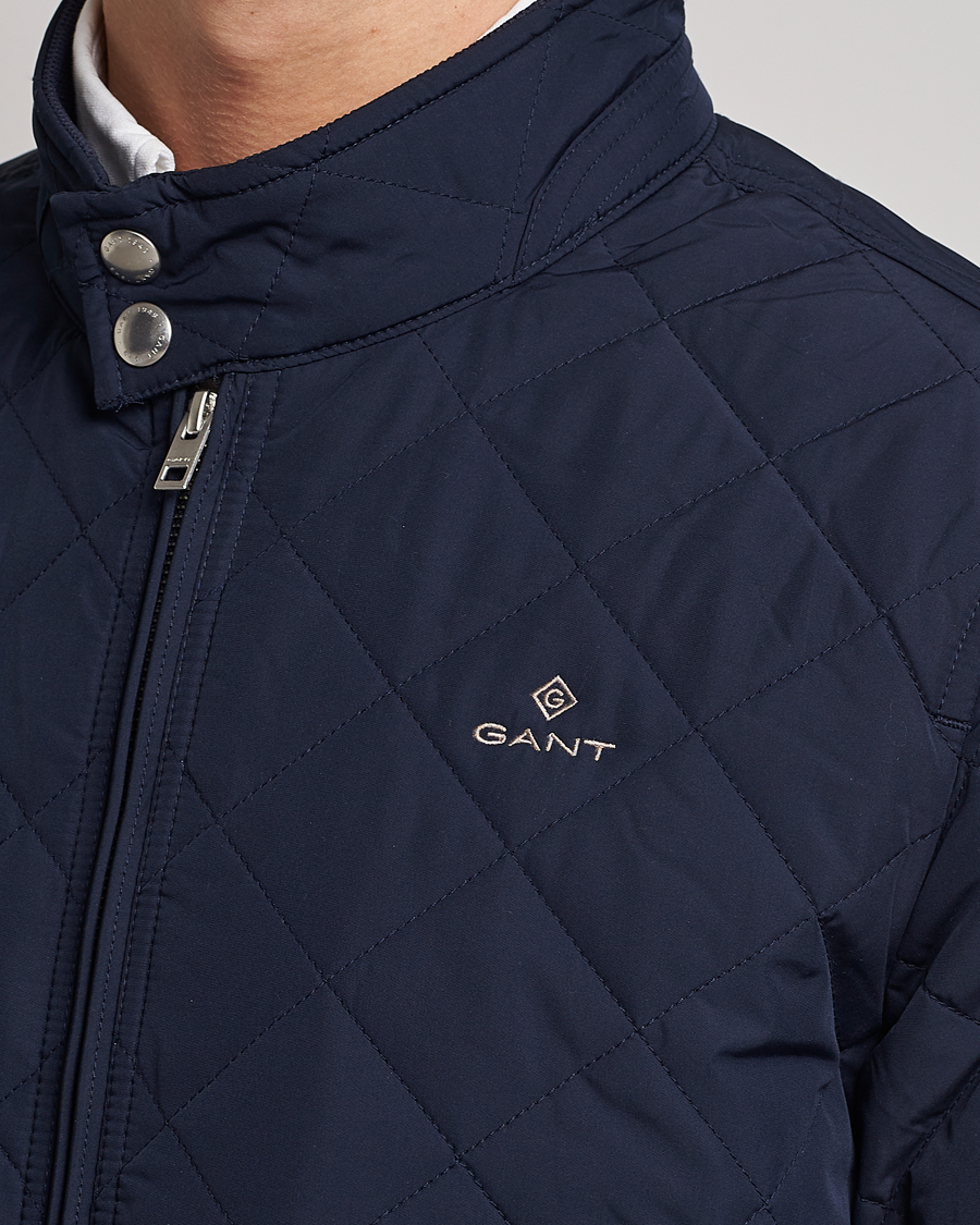Men | Coats & Jackets | GANT | The Quilted Windcheater Evening Blue