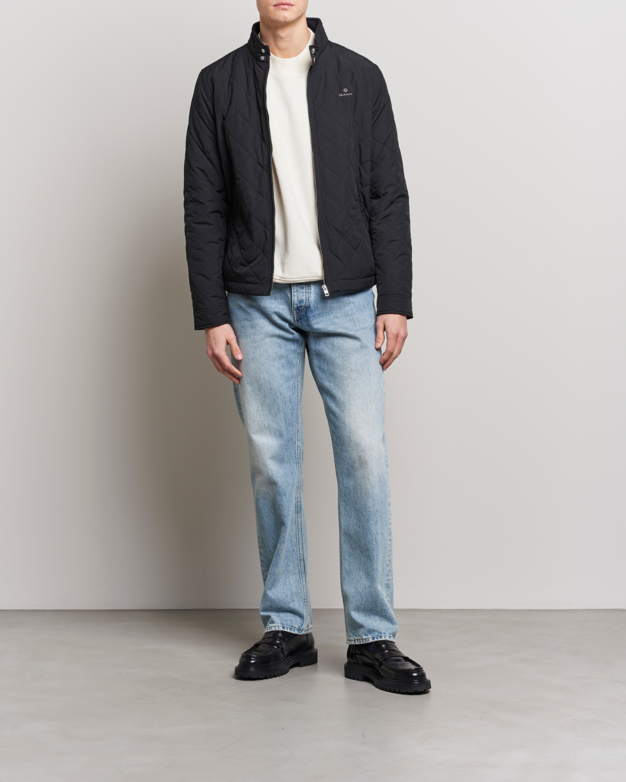 Men | Coats & Jackets | Gant | The Quilted Windcheater Black