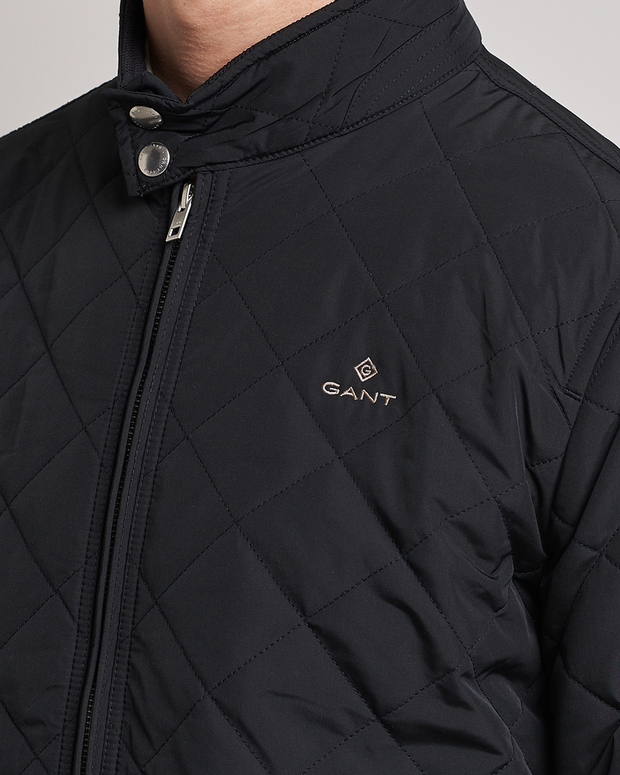 Men | Coats & Jackets | Gant | The Quilted Windcheater Black