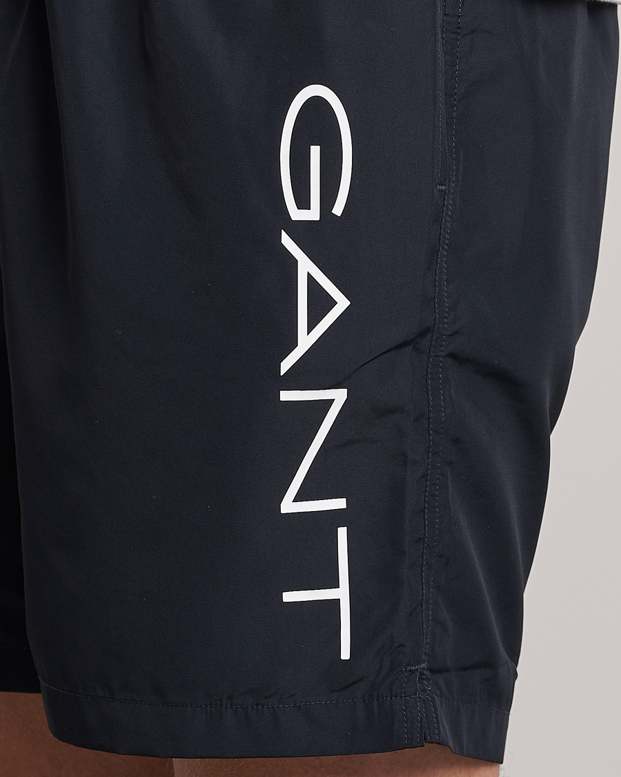 Men | Swimwear | GANT | Lightweight Logo Swimshorts Black