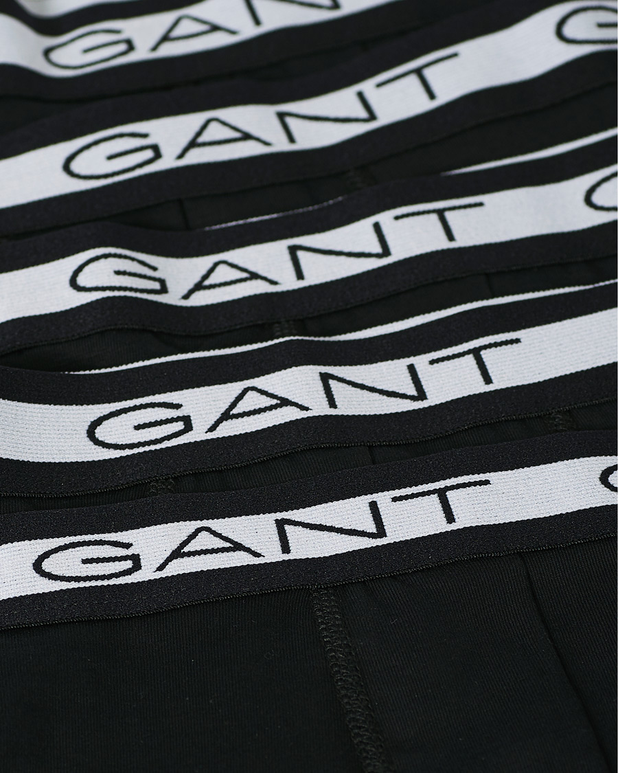 Men | Underwear & Socks | Gant | 5-Pack Trunks Black