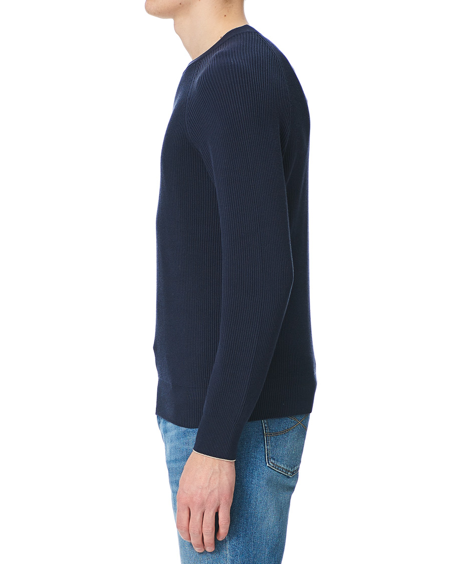 Men | Sweaters & Knitwear | Brunello Cucinelli | Rib Stitch Navy