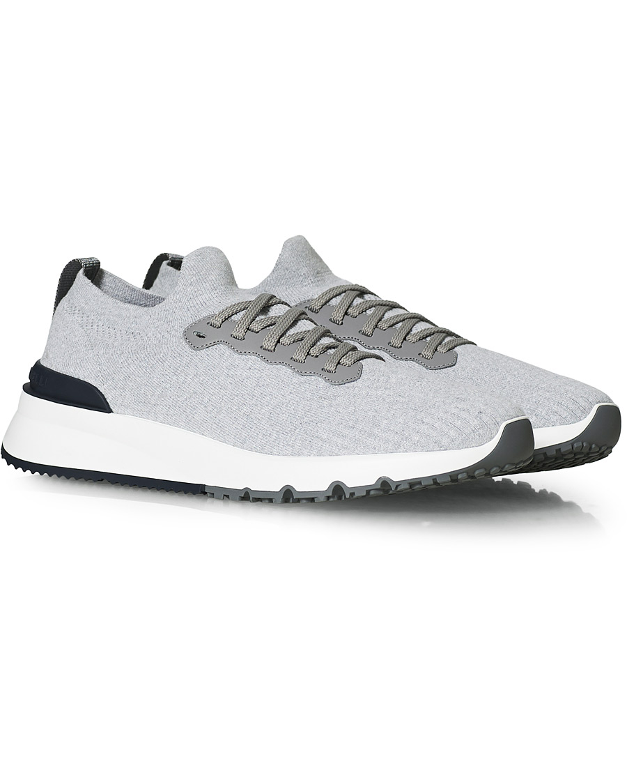 Men | Brunello Cucinelli Mesh Running Sneaker Light Grey | Brunello Cucinelli | Mesh Running Sneaker Light Grey