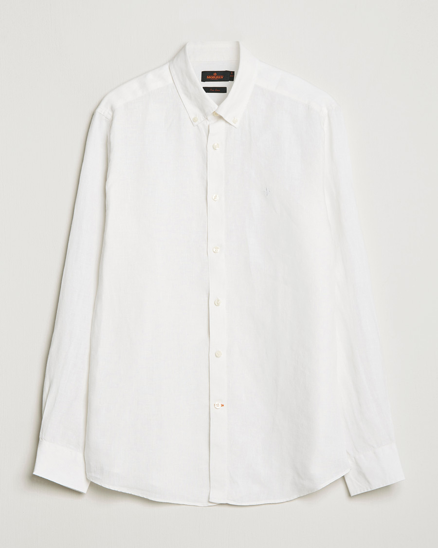 Men | Shirts | Morris | Douglas Linen Button Down Shirt White