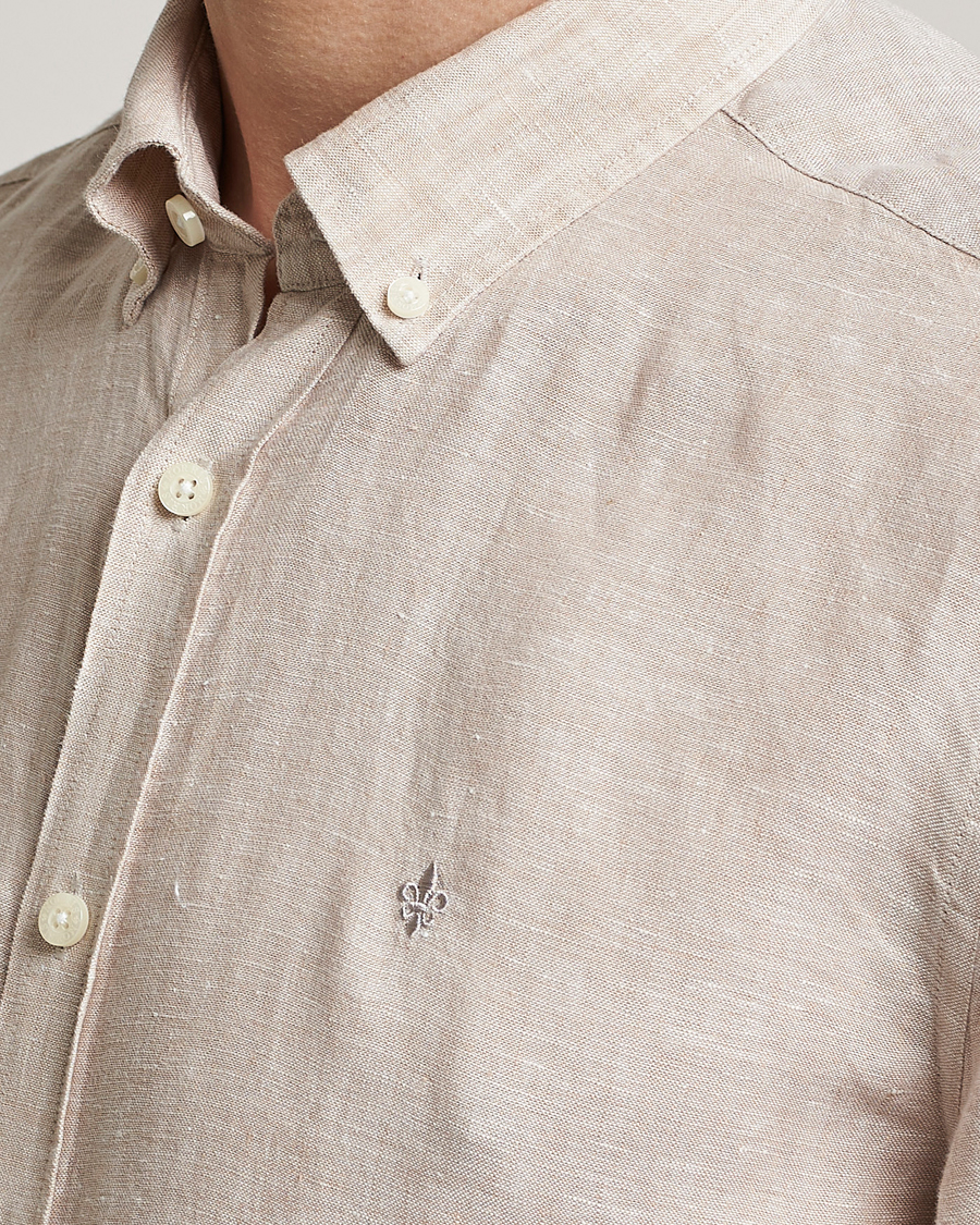 Men | Shirts | Morris | Douglas Linen Button Down Shirt Khaki