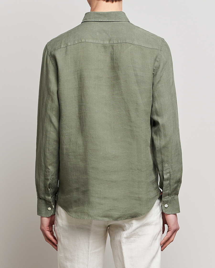 Men | Shirts | Morris | Douglas Linen Button Down Shirt Olive