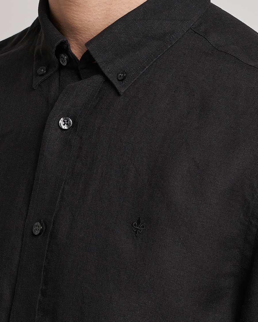 Men | Shirts | Morris | Douglas Linen Button Down Shirt Black