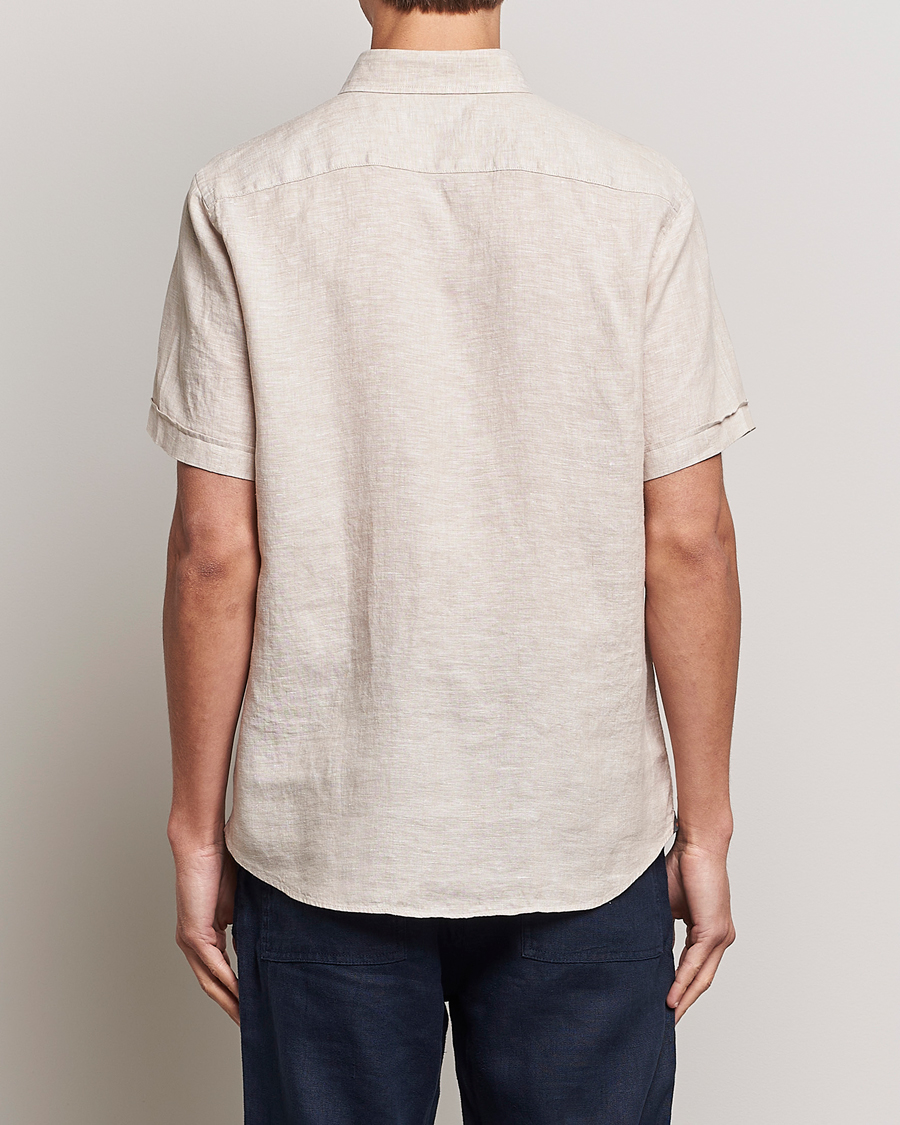 Men | Shirts | Morris | Douglas Linen Short Sleeve Shirt Khaki