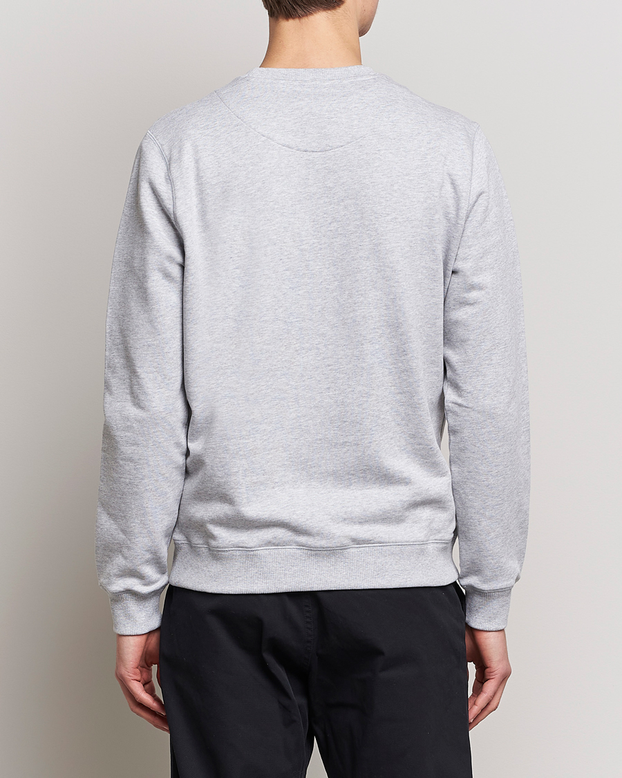 Men | Sweaters & Knitwear | Stenströms | Cotton Collage Crew Neck Grey Melange