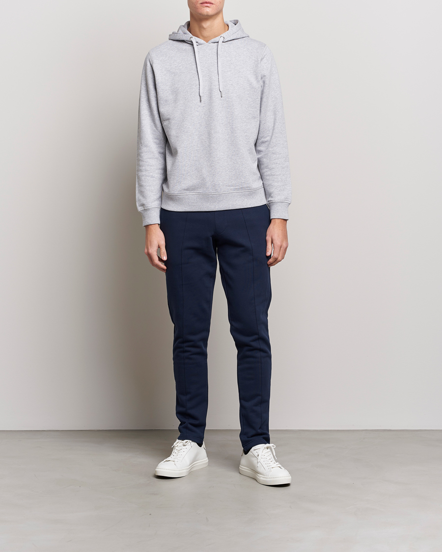 Men | Trousers | Stenströms | Cotton Jersey Pants Navy