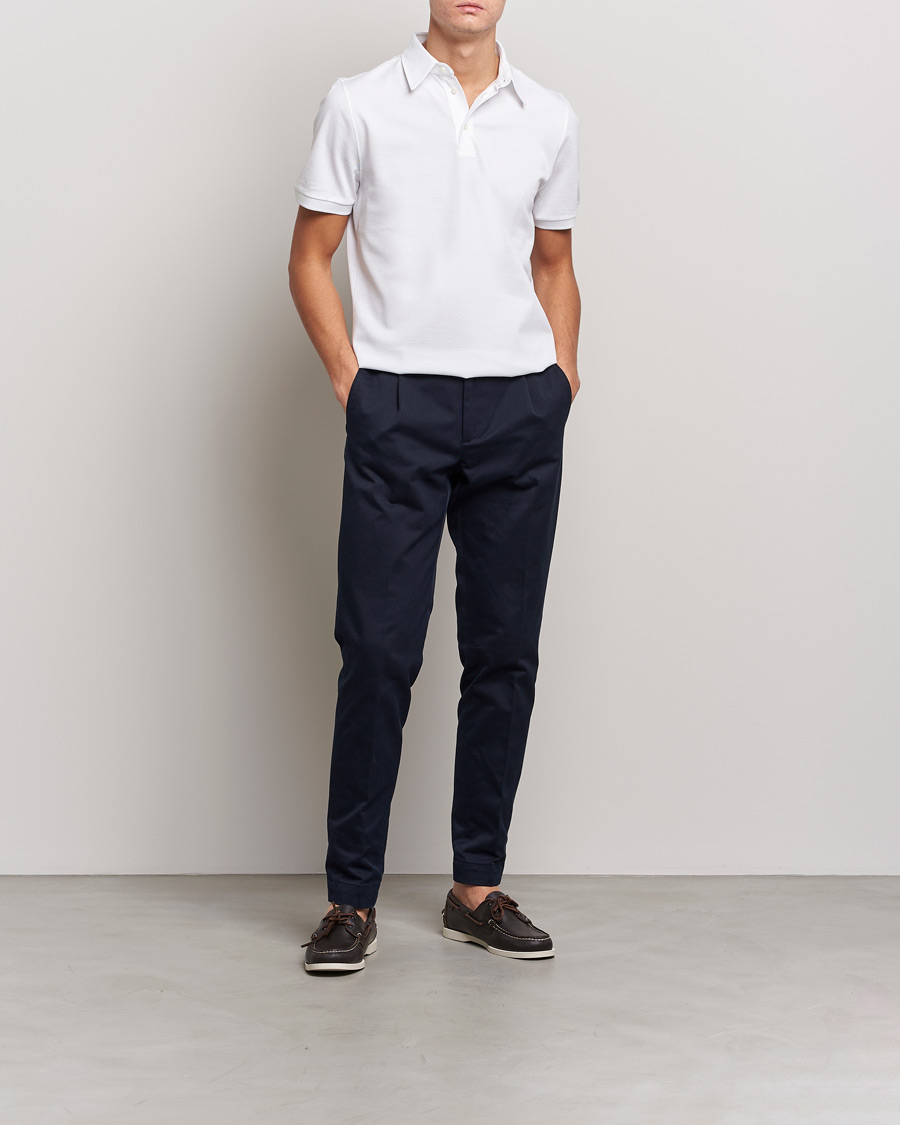 Men | Business & Beyond | Stenströms | Cotton Polo Shirt White